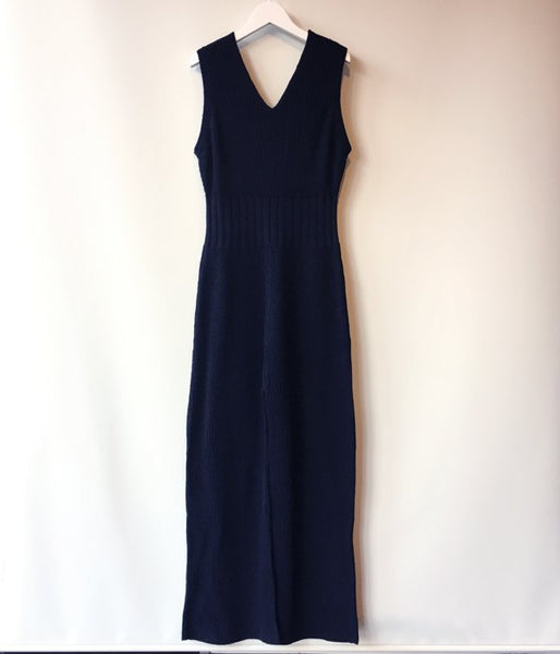 WRYHT/SLEEVELESS KNIT SUITS(BLACK)