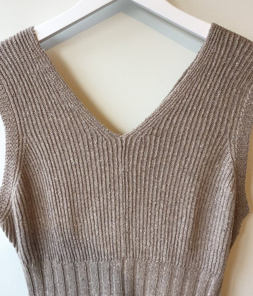 WRYHT/SLEEVELESS KNIT SUITS(DUNE)
