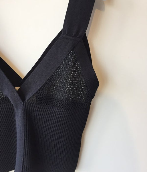 TAN/MESHES CAMISOLE (BLACK)