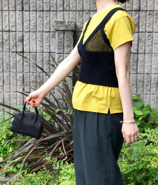 TAN/MESHES CAMISOLE (BLACK)