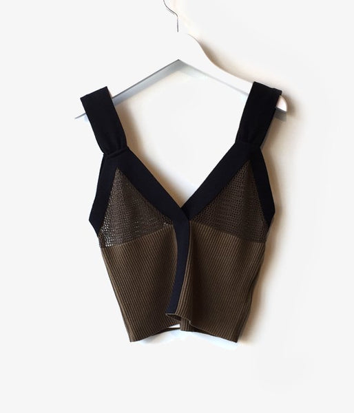 TAN/MESHES CAMISOLE (KHAKI)