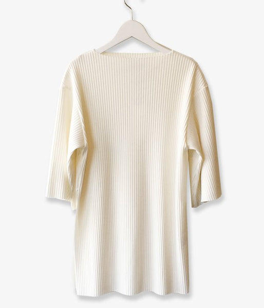 PHEENY/Pe/c WIDE RIB BOAT NECK S/S (IVORY)