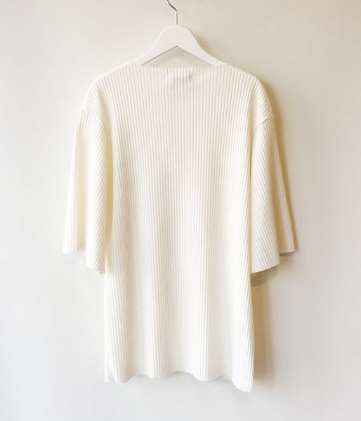 PHEENY/Pe/c WIDE RIB BOAT NECK S/S (IVORY)