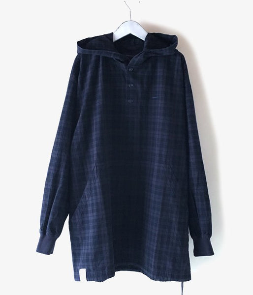 DESCENDANT/MOLE 01 HOODED LS SHIRT (NAVY)