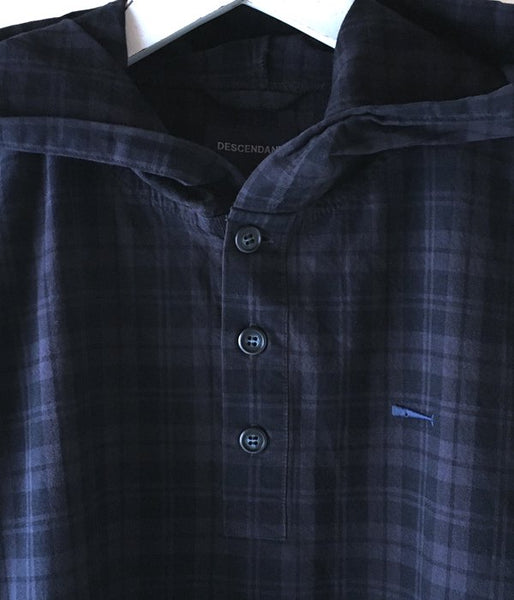 DESCENDANT/MOLE 01 HOODED LS SHIRT (NAVY)