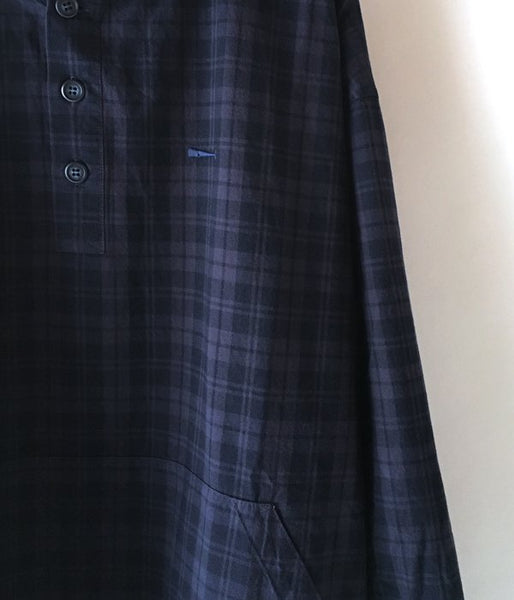 DESCENDANT/MOLE 01 HOODED LS SHIRT (NAVY)