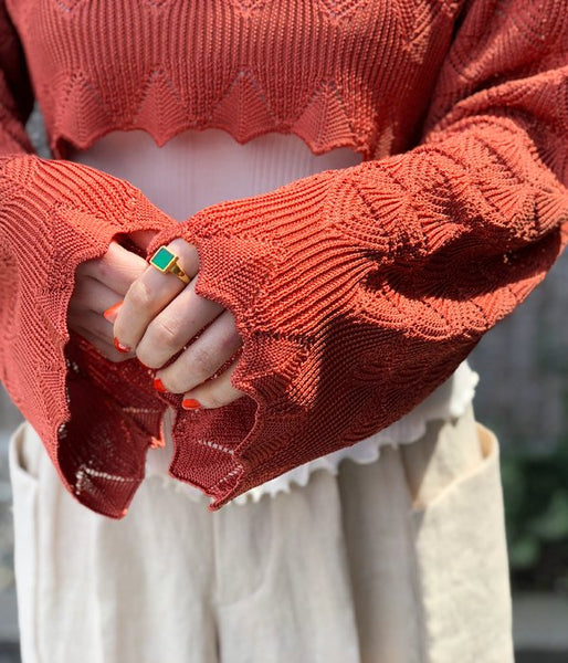 TAN/LACY BOLERO (ORANGE)