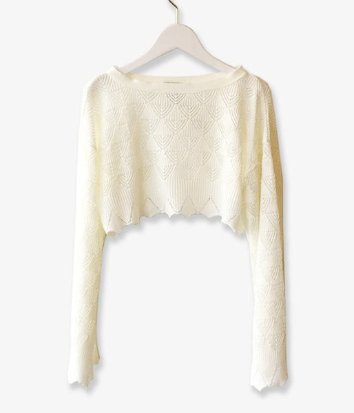 TAN/LACY BOLERO (OFFWHITE)