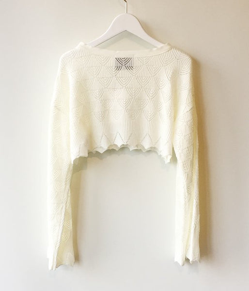 TAN/LACY BOLERO (OFFWHITE)