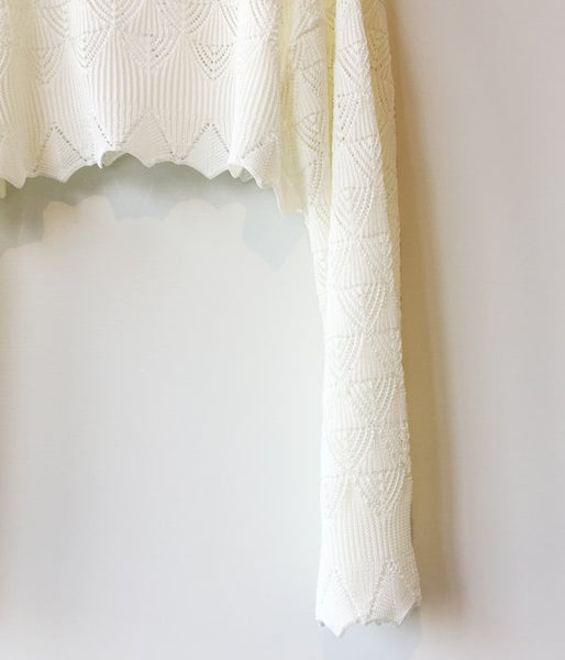 TAN/LACY BOLERO (OFFWHITE)