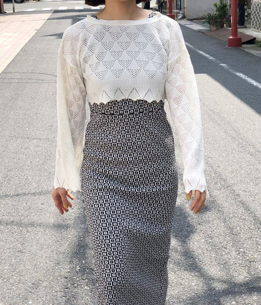 TAN/LACY BOLERO (OFFWHITE)