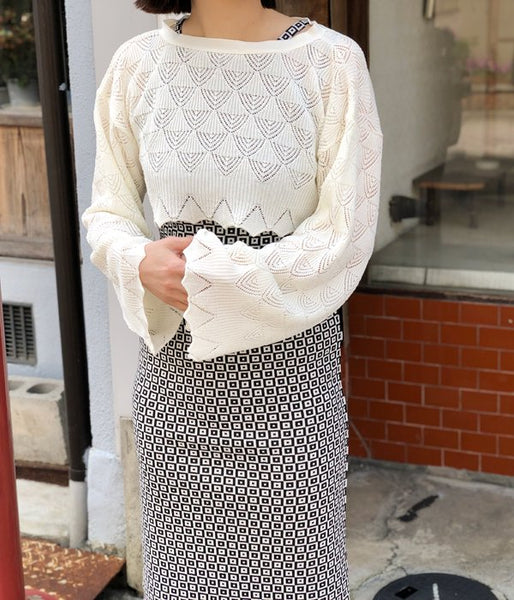 TAN/LACY BOLERO (OFFWHITE)