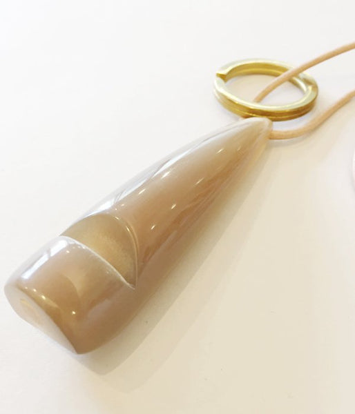 Aeta/BUFFALO HORN KEY NECKLACE(BEIGE)