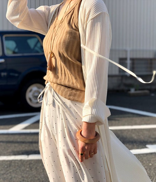 Aeta/BUFFALO HORN KEY NECKLACE(BEIGE)