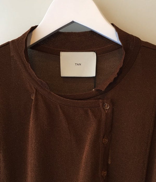 TAN/SOFTSHINY CARDIGAN (BROWN)