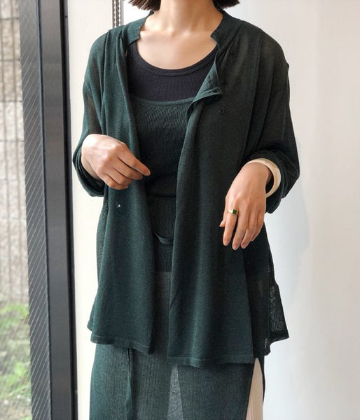 TAN/SOFTSHINY CARDIGAN (GREEN)