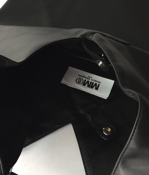 MM6 MAISON MARGIELA/ECO LEATHER JAPANESE TOTE BAG MINI(BLACK)