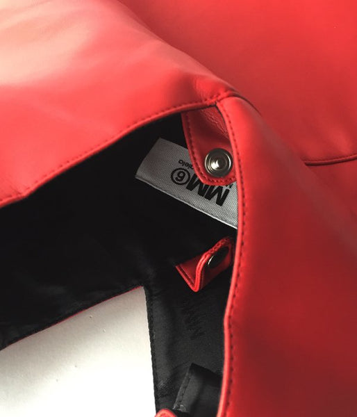 MM6 MAISON MARGIELA/ECO LEATHER JAPANESE TOTE BAG MINI(RED)