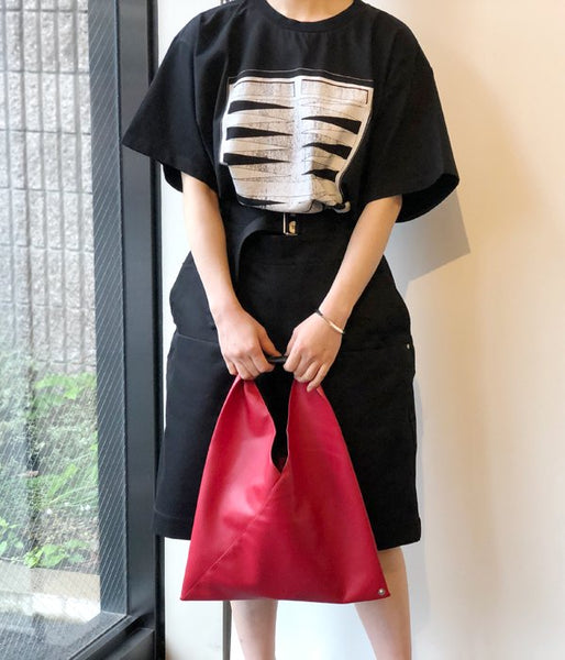 MM6 MAISON MARGIELA/ECO LEATHER JAPANESE TOTE BAG MINI(RED)