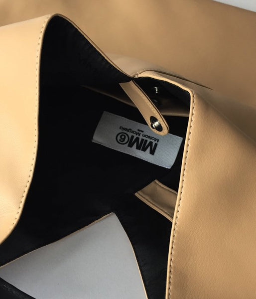 MM6 MAISON MARGIELA/ECO LEATHER JAPANESE TOTE BAG MINI(BEIGE)
