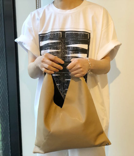 MM6 MAISON MARGIELA/ECO LEATHER JAPANESE TOTE BAG MINI(BEIGE)