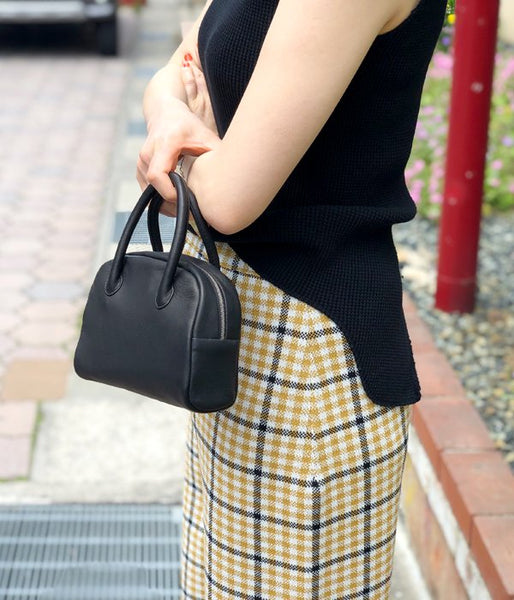 Aeta/DEER LEATHER BOSTON MINI(BLACK)