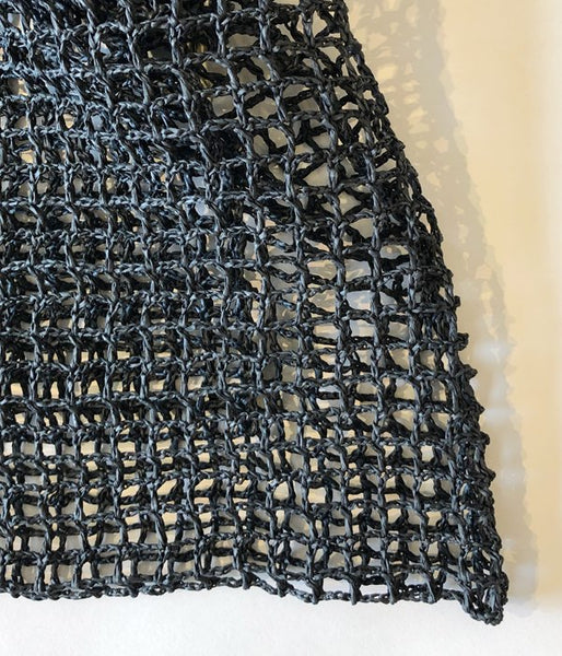 Aeta/PAPER YARN TOTE BAG S(BLACK)(1)