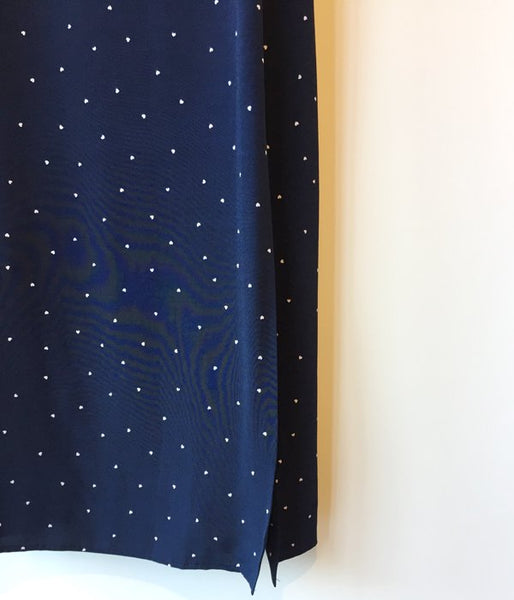 PHEENY/RAYON DOT CAMISOLE DRESS (NAVY)