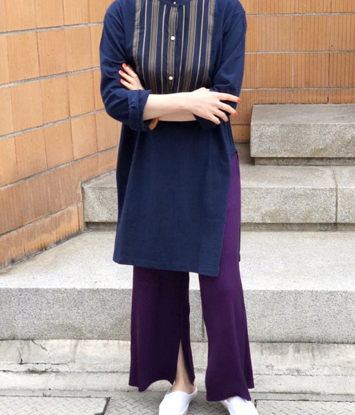 WRYHT/STAND COLLAR UNDER SHIRTS(NAVY)