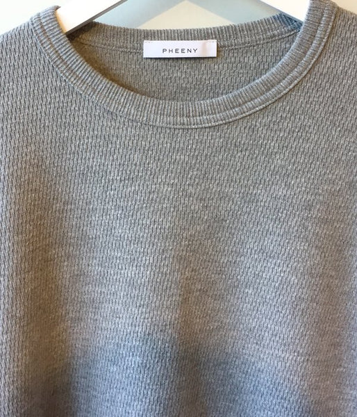 PHEENY/16/- HONEYCOMB SIDE SLIT L/S (GRAY)
