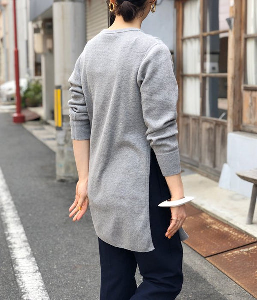 PHEENY/16/- HONEYCOMB SIDE SLIT L/S (GRAY)