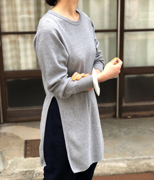 PHEENY/16/- HONEYCOMB SIDE SLIT L/S (GRAY)