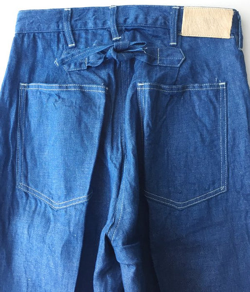WRYHT/KNOTTED BUCK WIDE JEANS(FADE INDIGO)