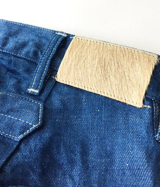 WRYHT/KNOTTED BUCK WIDE JEANS(FADE INDIGO)