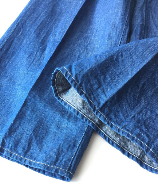 WRYHT/KNOTTED BUCK WIDE JEANS(FADE INDIGO)