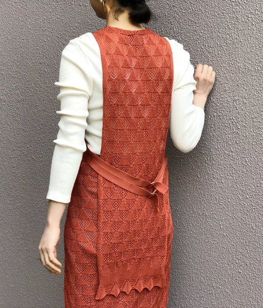 TAN/LACY VEST (ORANGE)