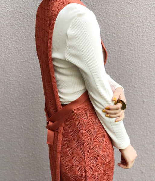 TAN/LACY VEST (ORANGE)