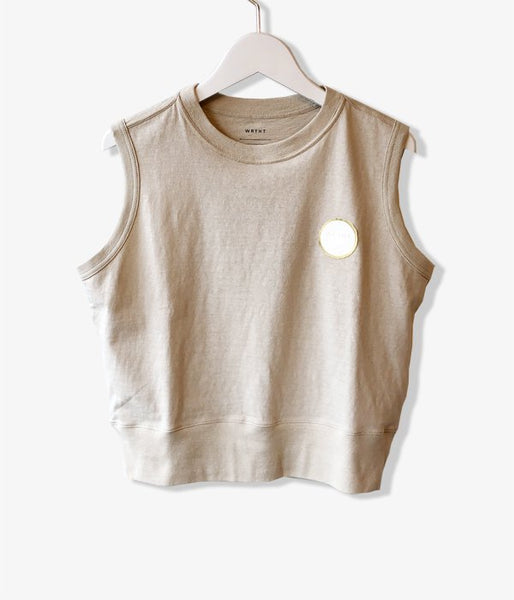 WRYHT/SLEEVELESS BINDER-NECK TEE(DUNE)