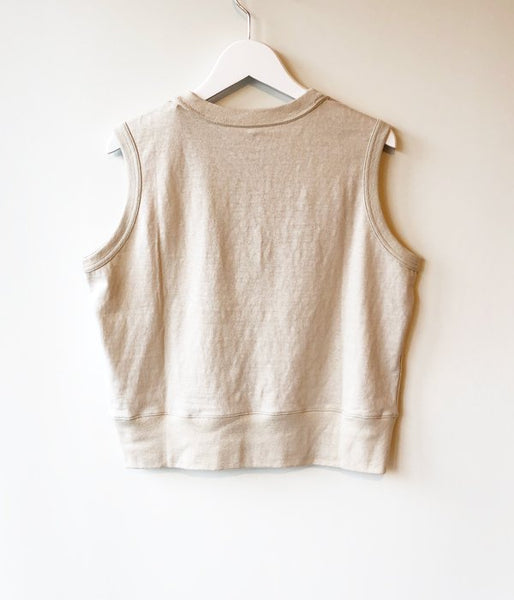 WRYHT/SLEEVELESS BINDER-NECK TEE(DUNE)