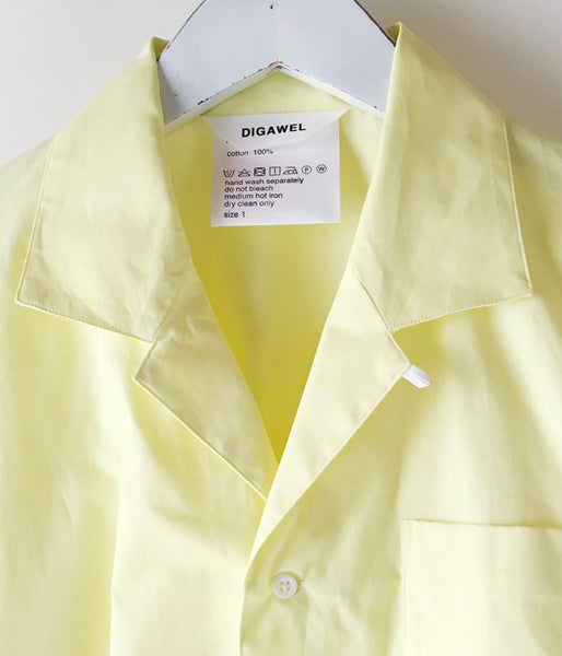 DIGAWEL/CAMP COLLAR S/S SHIRT (YELLOW)