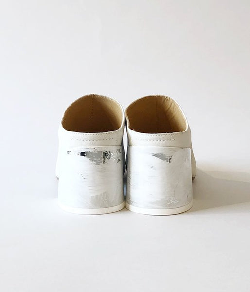 MM6 MAISON MARGIELA/PAINT HEEL OPEN TOE SANDAL(WHITE)