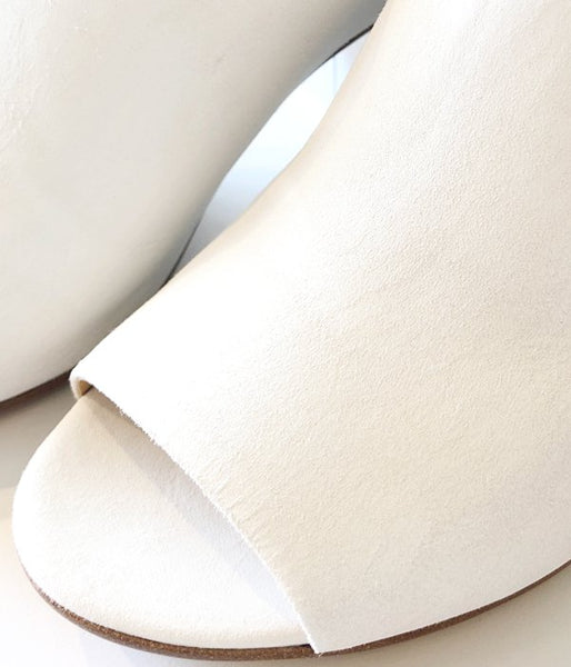 MM6 MAISON MARGIELA/PAINT HEEL OPEN TOE SANDAL(WHITE)