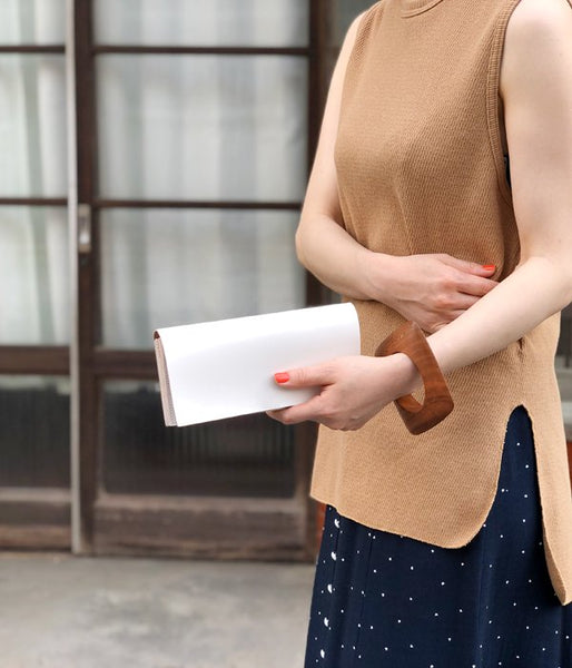 Aeta/NATURAL LEATHER LONG WALLET(WHITE)