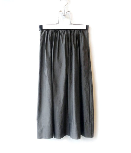 MARGARET HOWELL/COTTON SILK SKIRT(BROWN)