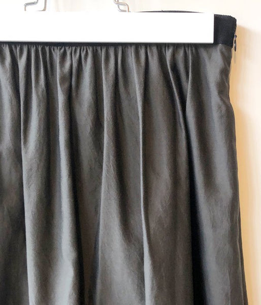 MARGARET HOWELL/COTTON SILK SKIRT(BROWN)