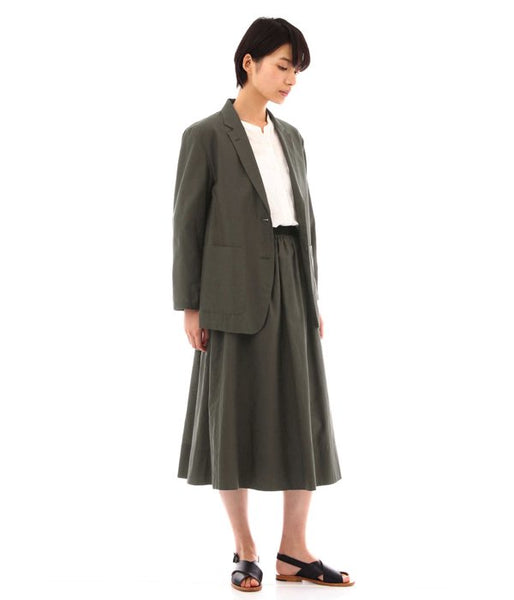 MARGARET HOWELL/COTTON SILK SKIRT(BROWN)