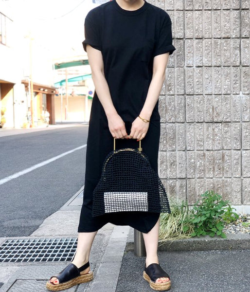 WRYHT/MAXI LENGTH BINDER-NECK TEE(BLACK)