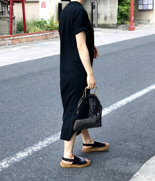 WRYHT/MAXI LENGTH BINDER-NECK TEE(BLACK)