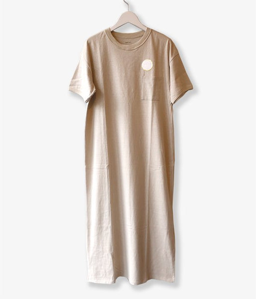 WRYHT/MAXI LENGTH BINDER-NECK TEE(DUNE)