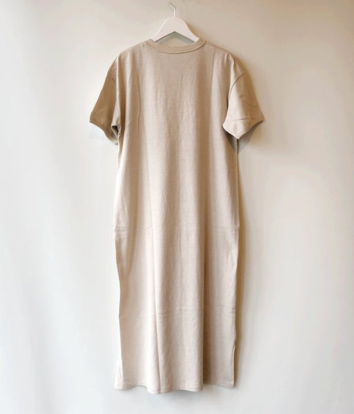 WRYHT/MAXI LENGTH BINDER-NECK TEE(DUNE)